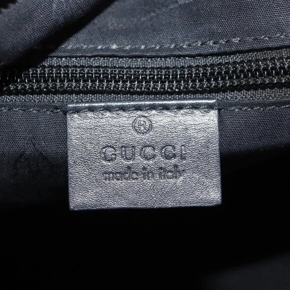 GUCCI GG implementation Shoulder Bag PVC Black Silver 201446 Auth am9344V - Picture 11 of 16